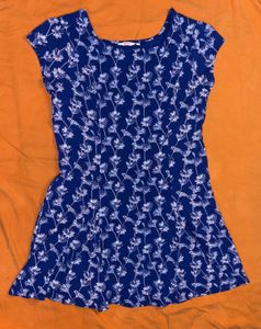 Blue Floral Mini Dress