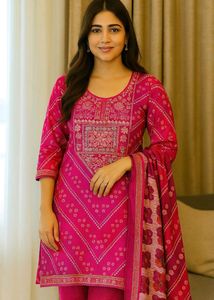 Pink Embroidered Salwar Kameez