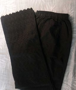 Black Chikankaari Pant Plazzo New Without Tag