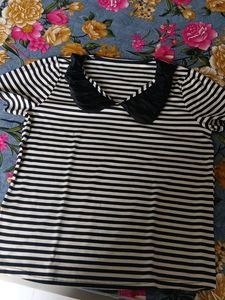 Striped Top w/ Collar