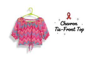 Chevron Tie-Front Top