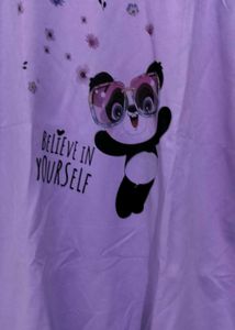 Purple colour daily wear tshirt jersey material