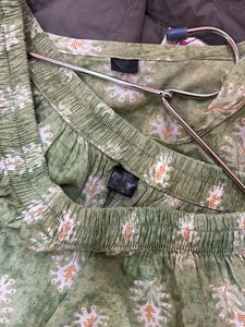 Green Printed Kurta