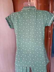 Green Polka Dot Pajama Set