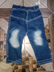 Denim Jeans With Yellow Top.