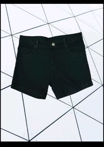 Black Denim Shorts