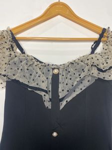 Black Off-Shoulder Mini Dress