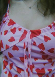 Heart Print Midi Dress