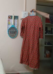 Red Printed Kurta
