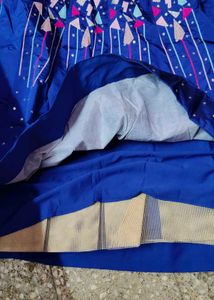 heavy blue skirt