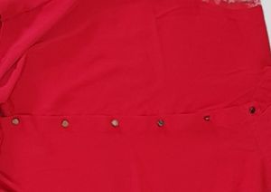 Stunning Satin Red Crop Top