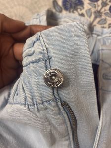 Light Wash Paperbag Jeans