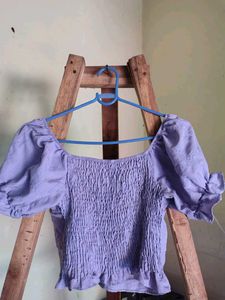 Women Simple Elegant V Neck Short Puff Sleeve