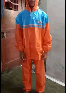Rain Suit - Orange & Blue