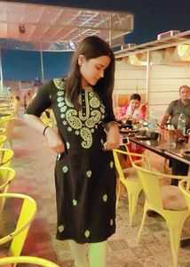 Chikan kari Black Kurti