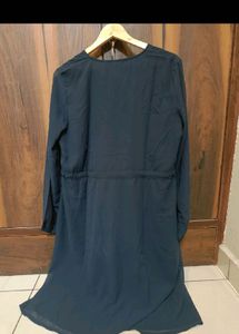 Navy Blue Wrap Dress plus size