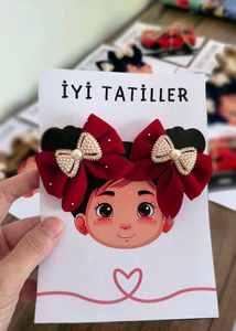 Cute Cartoon Girl Hair Bows