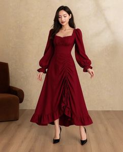 Burgundy Midi Dress