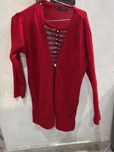 Wollen Red Top For Women