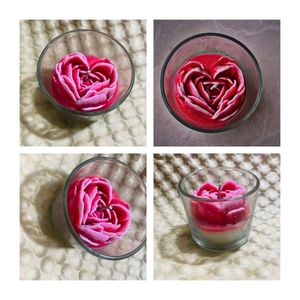 Rose Heart Jar Candle