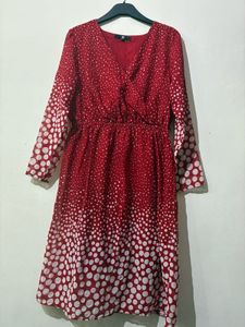 Chic Red Polka Dot Dress