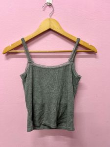 grey tank/ crop top