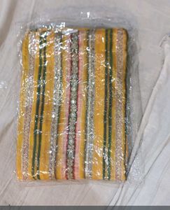 Yellow Embroidered Fabric