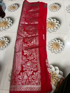 New Chilli Red Colour Saree😍🔥