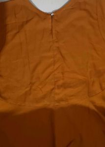 Brown Peplum Partywear Top