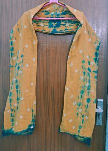 Bandhani Saffron Suit