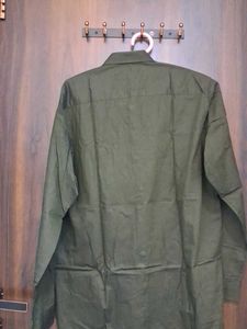 Olive Green Button-Down Shirt