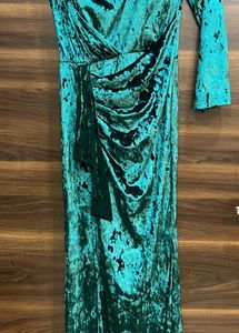 Emerald Green Velvet Maxi Dress
