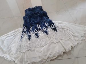 Blue &amp; White Party Dress
