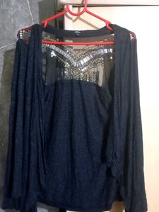Embellished Black Top
