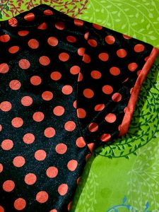 Beautiful Black And Red Satin Nighty