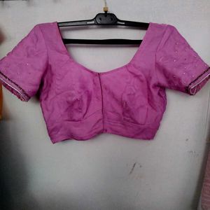 Gorgeous Georgette Embroidery Magenta Saree
