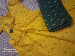 Yellow & Green Lehnga Set