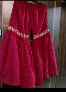Maroon &amp; Gold Embellished Suit