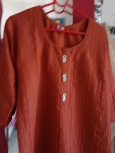 Elegant Brown Striped Kurta