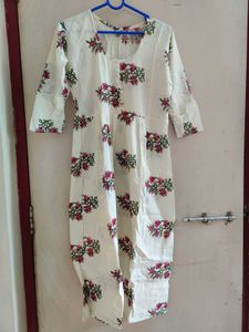 Floral Print Cotton Kurti