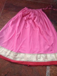 Pink  skirt with Blouse and dupatta