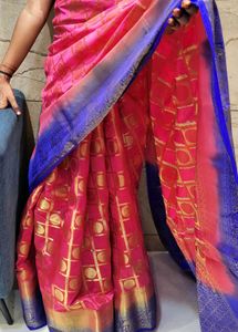Beautiful Silk Checked Pattern Saree ..