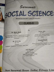 Saraswati Social Science IX Textbook