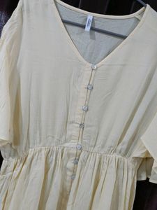 Yellow Peplum Top By VeroModa