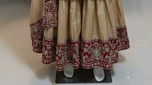Golden dabka work garara
