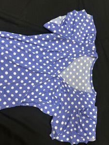 Lavender Polka Dot Wrap Dress