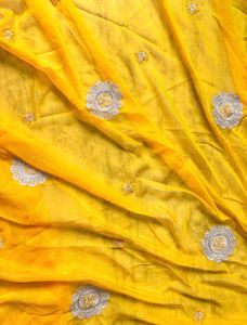 Yellow Embroidered Dupatta