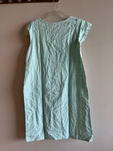 Embroidered Mint Kurti