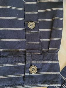 Navy Blue Shirt Horizontal Line
