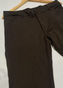 Dark Brown Stretchable Trousers for Boys Size 32